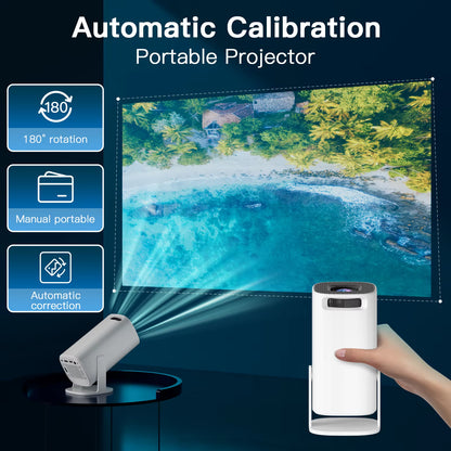 Android 11 Projector 720P Smart Mini Portable Projector with Wifi6 Bluetooth Home Theater Outdoor Portable Projector
