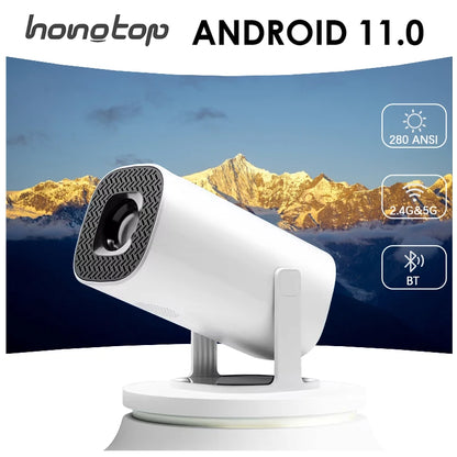 Android 11 Projector 720P Smart Mini Portable Projector with Wifi6 Bluetooth Home Theater Outdoor Portable Projector