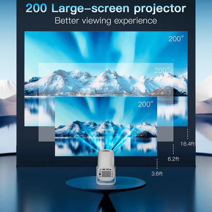 Android 11 Projector 720P Smart Mini Portable Projector with Wifi6 Bluetooth Home Theater Outdoor Portable Projector