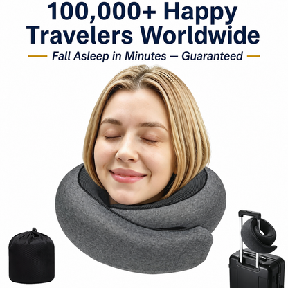 Travel Pillow, Neck Pillow for Airplane, Ergonomic Memory Foam Travel Neck Pillow for Airplanes, Comfortable Flight Pillow for Long Flights & Sleeping